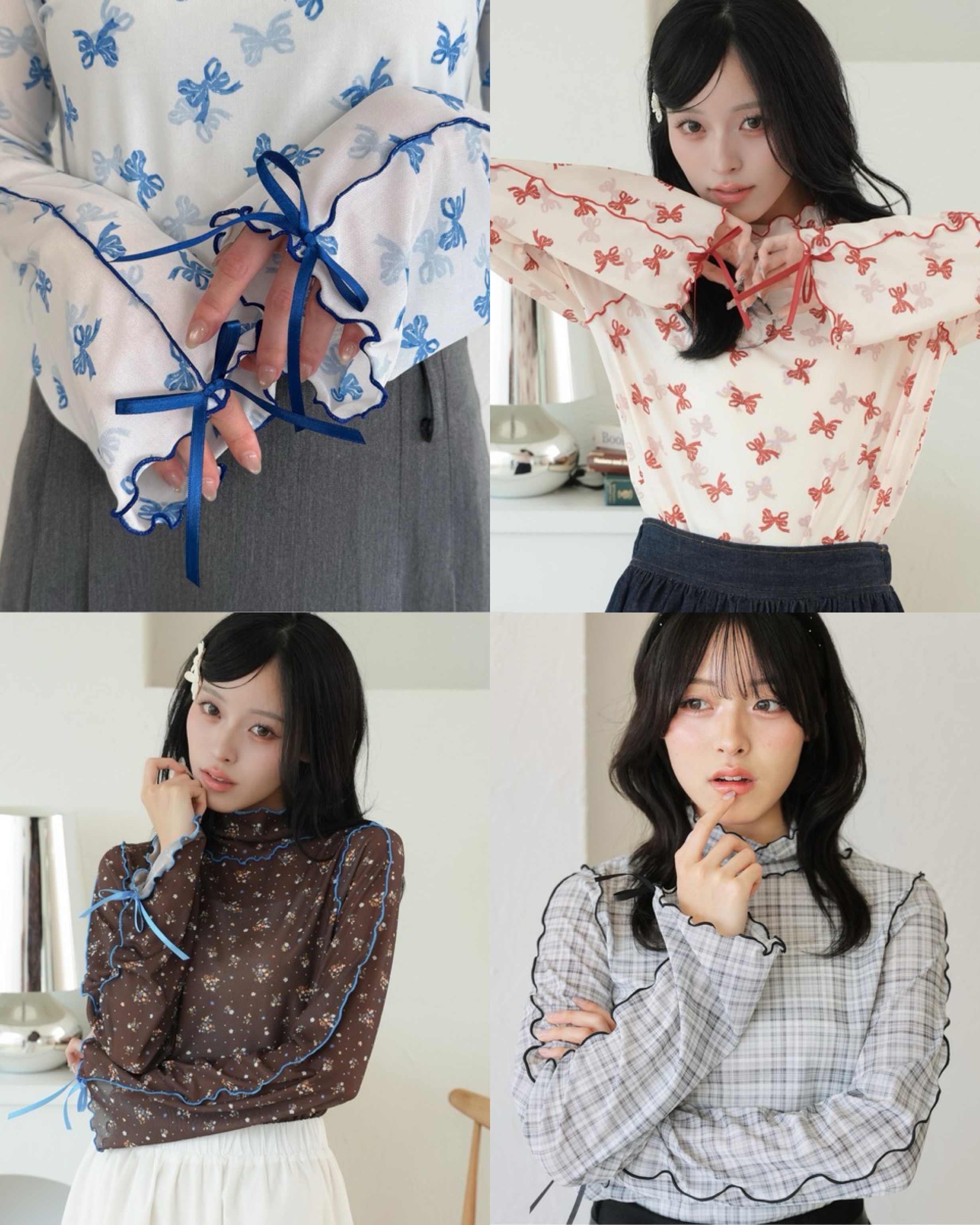 日本直送🇯🇵kutir 蝴蝶結🎀波浪邊透膚打底