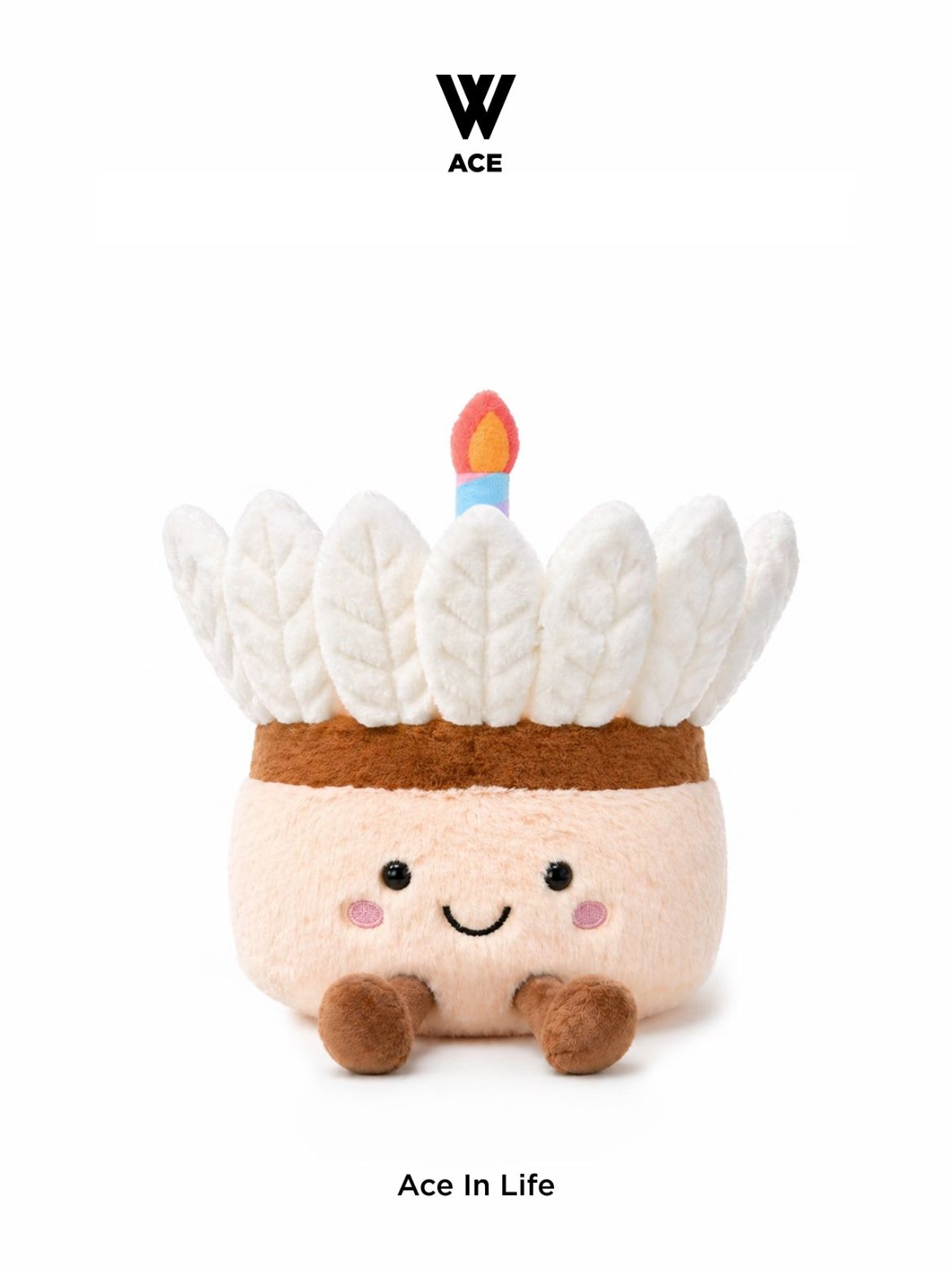 W-ACE 羽毛球蛋糕 19cm毛絨公仔玩偶 羽球生日禮物 創意蛋糕擺飾 羽毛球周邊 羽球社團 球友禮物 交換禮物 送禮